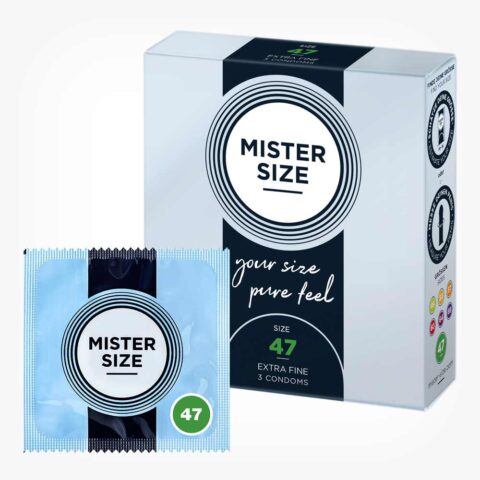 Mister Size – prezervative subțiri, 47 mm, 3 bucăți