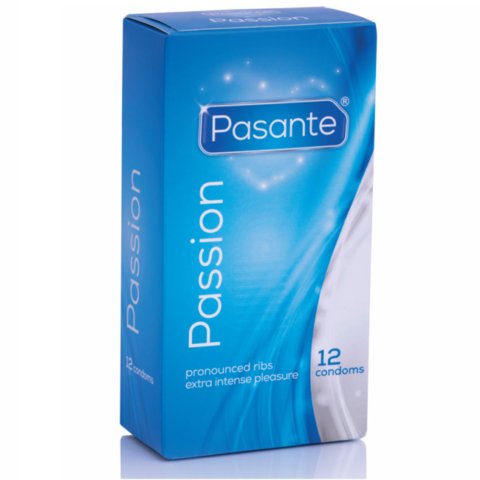 PASANTE Passion – prezervative texturate, 52 mm, 12 bucăți