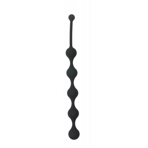 Bile Anale  Five Beads Silicon Negru 28.5 cm