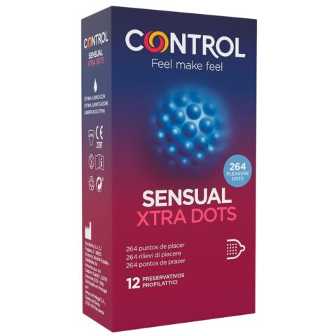 CONTROL Xtra Dots – prezervative texturate, 12 bucăți