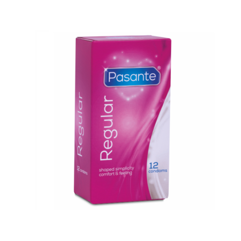 PASANTE Regular – prezervative, 54 mm, 12 bucăți